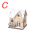 Natal led luz casa de madeira cabine luminosa feliz natal decorações para casa diy enfeites de árvore de natal crianças presentes ano novo