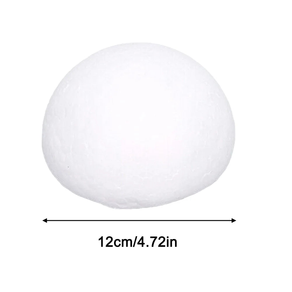 7.5/8/9/10/12/15cm meia redonda poliestireno bolas de espuma para diy natal crianças pintadas festa de casamento bolas de flores decoração