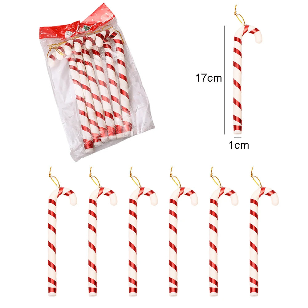 Decorações de doces para árvore de natal, bastão de doces vermelho e dourado, pinhas, decoração de casa de natal 2025, enfeite de árvore de natal