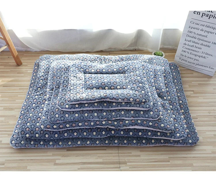 Dupla face pet esteira esteiras de pelúcia curta cama de dormir para gatos cães pequenos bonito almofada para animais de estimação cobertor quente gatinho almofada gato sofá cama