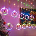 Decoração de lâmpada de janela de natal luzes de cortina de fadas 8 modos de trabalho luzes de corda de árvore de natal para festa de casamento decoração de casa