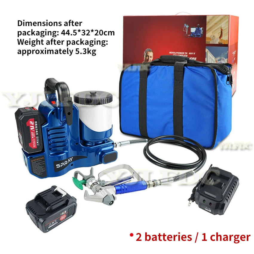Pulverizador mal ventilado de alta pressão, pulverizador elétrico de tinta, bateria de lítio recarregável, estilo mochila pequena, portátil
