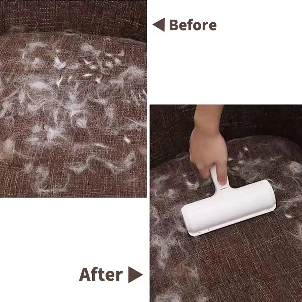 Rolo removedor de pêlos de animais de estimação-removedor de pele de cachorro e gato com base autolimpante-ferramenta eficiente de remoção de pêlos de animais-perfeito para móveis