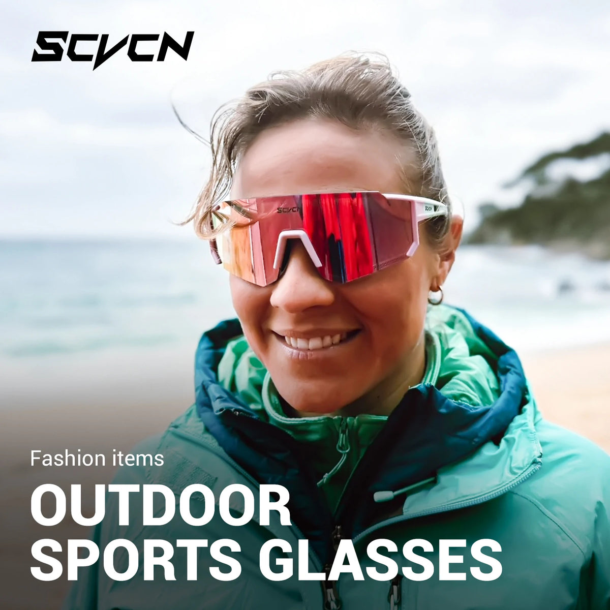 SCVCN Outdoor Cycling Sunglasses Men's MTB Bike Glasses Sports Mountain Climbing Fishing Women's Bicycle Cycling UV400 Goggles