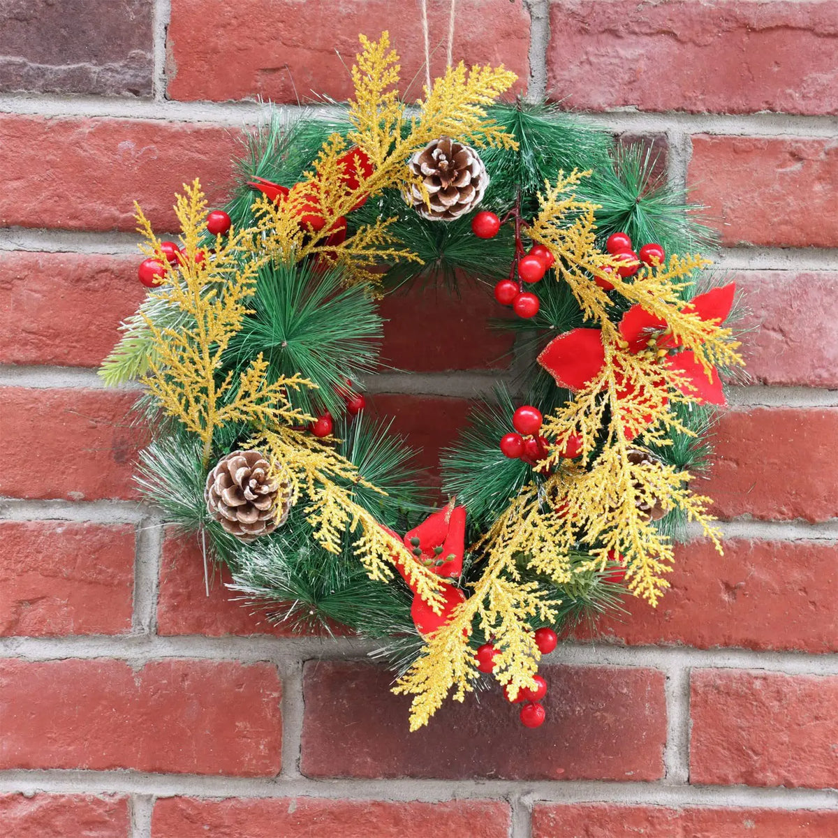 Decoração de natal glitter ramos bagas buquê de flores artificiais enfeites de árvore de natal para casa ano novo 2025 navidad