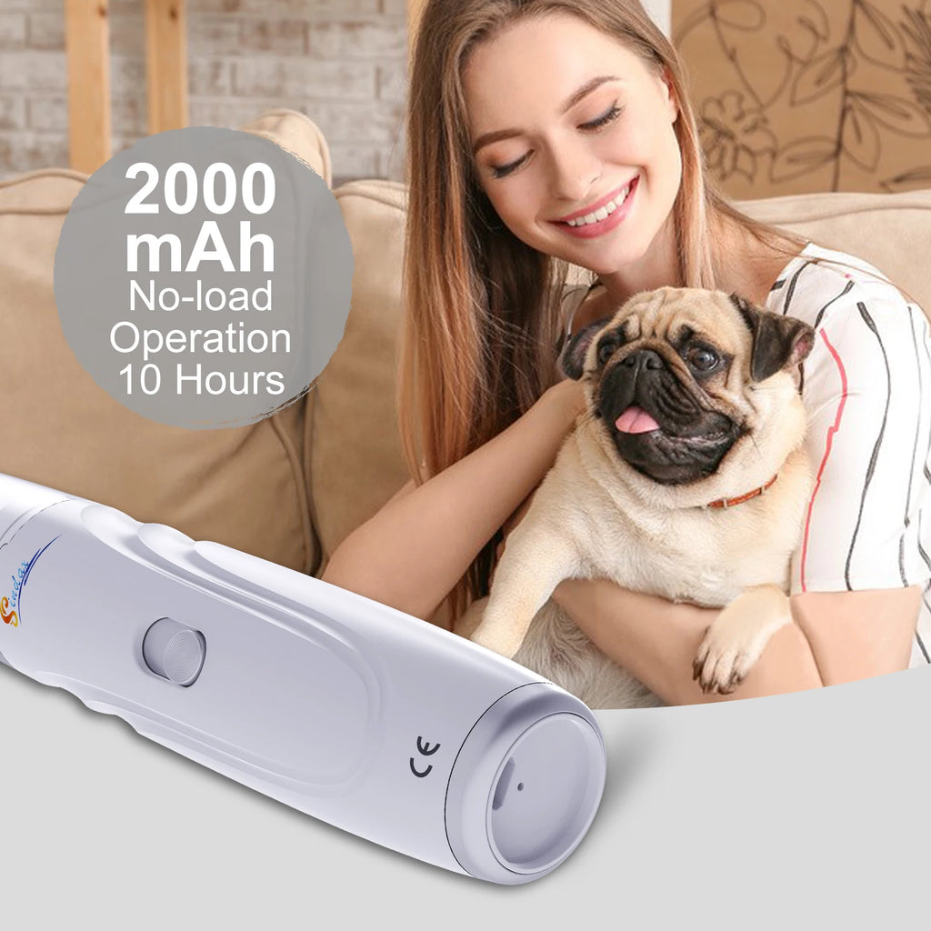 Moedor de unhas para cães, recarregável por usb, elétrico, cortador de patas para animais de estimação, indolor, cuidados com pernas, silencioso, 2 velocidades, lixa de unhas para cães