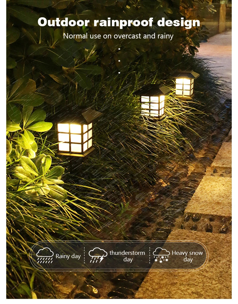 LED Solar Lawn Light para exterior, impermeável Path Light, Jardim e Estrada, Decoração de Pátio, Luminárias de Paisagem, IP65