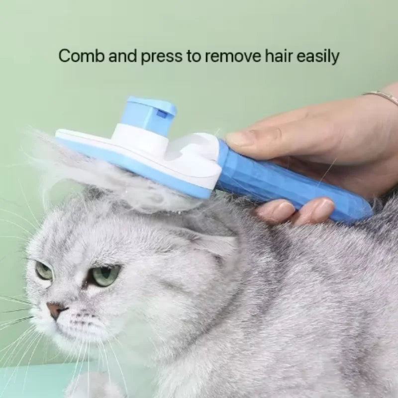 Escova para Cães e Gatos, Escova de Limpeza Automática para Remover Pelos de Animais, Ferramentas de Higiene para Cães e Gatos, Escova Desembaraçadora para Animais de Estimação, Acessórios para Cães