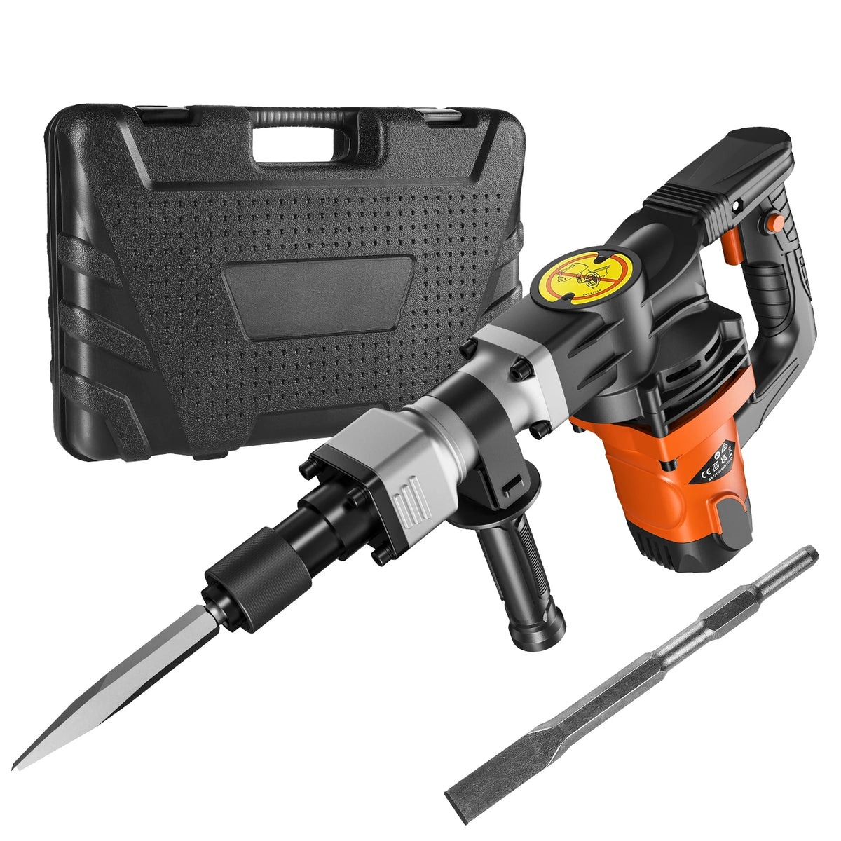 SucceBuy 1400 W Martelo de demolição Martelo elétrico Heavy Duty 2900 BPM Disjuntor de concreto 2 peças Cinzel Bits Chipping