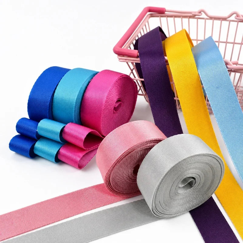 Fita de Nylon de 5M 20/25/32/38/50mm para Alça de Mochila, Coleira de Pet, Cinto de Segurança, Fita Decorativa