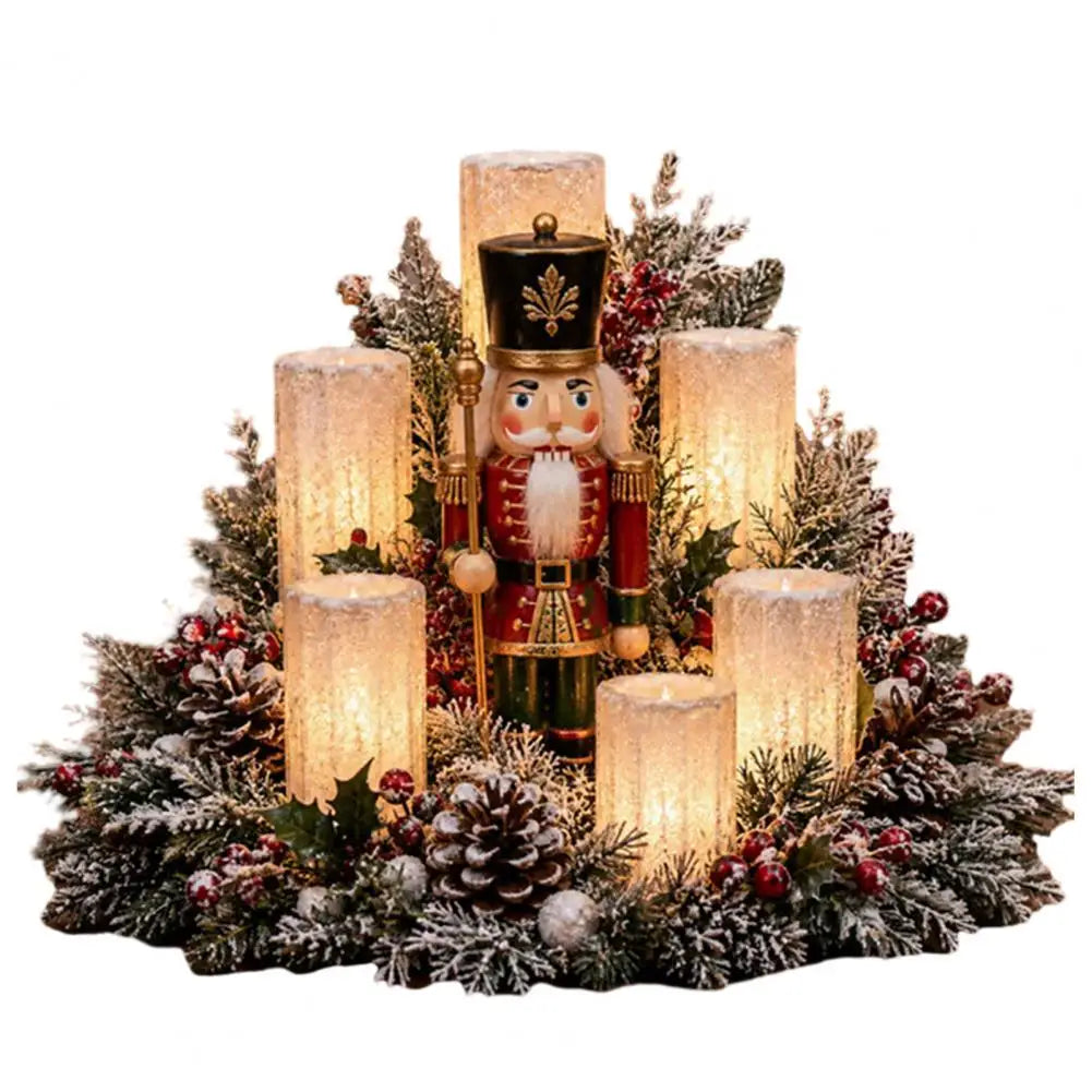 Arranjos de mesa natalinos, decoração para a casa durante as festas, enfeite central natalino, luminária com luz quente, enfeite alimentado por USB para as festas.