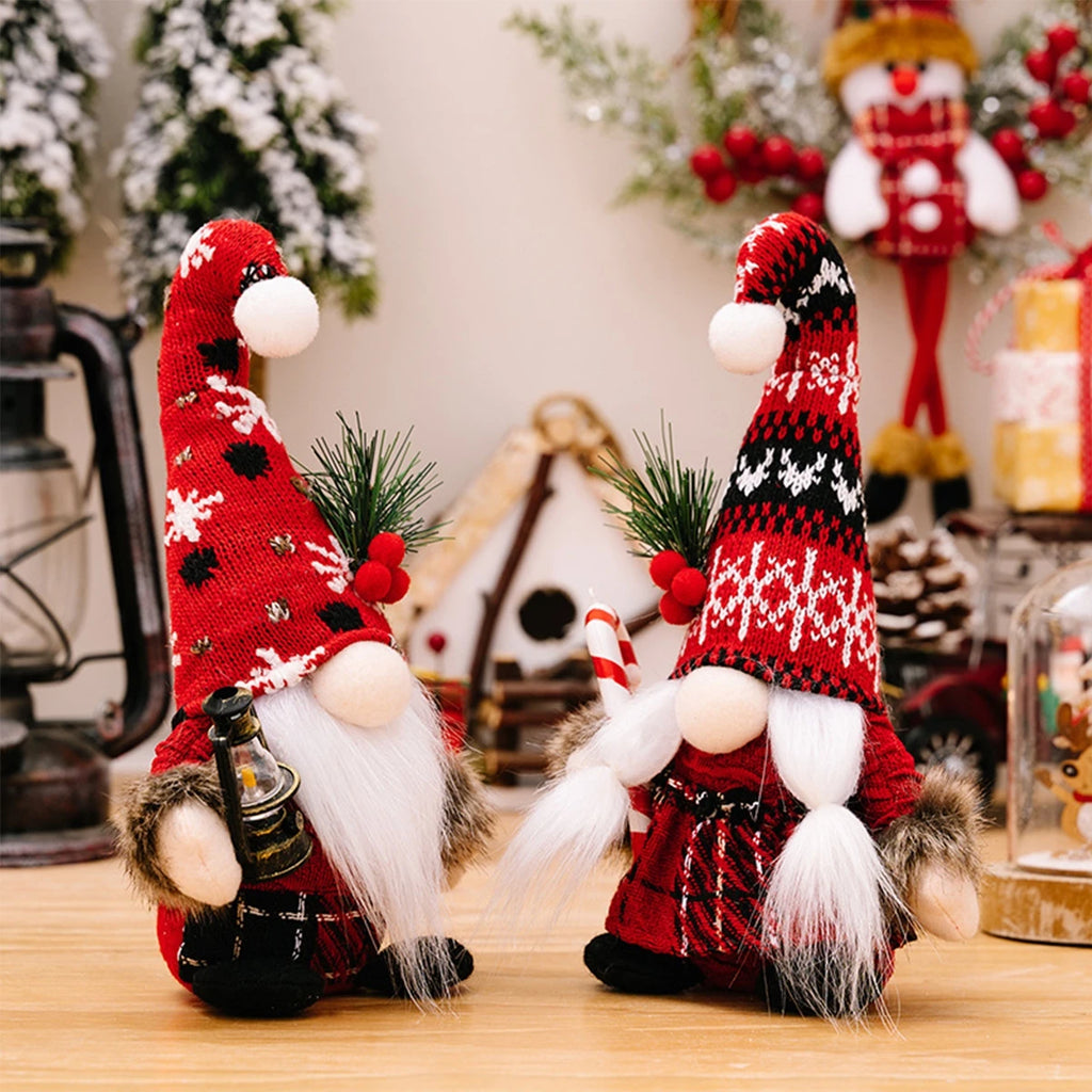 Gnome natal boneca sem rosto ornamento feliz natal decorações para casa 2024 navidad natal cristmas presente de natal ano novo 2025