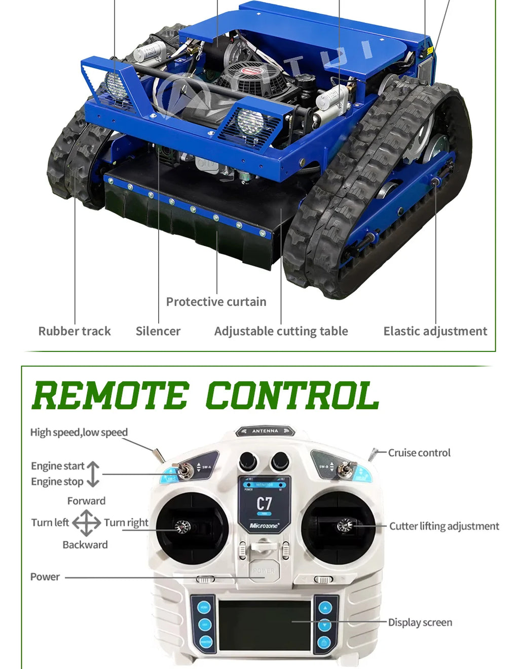 Cortador de relva personalizado, com corpo compacto e fácil de usar, ideal para projetos de jardinagem e paisagismo em pátios.