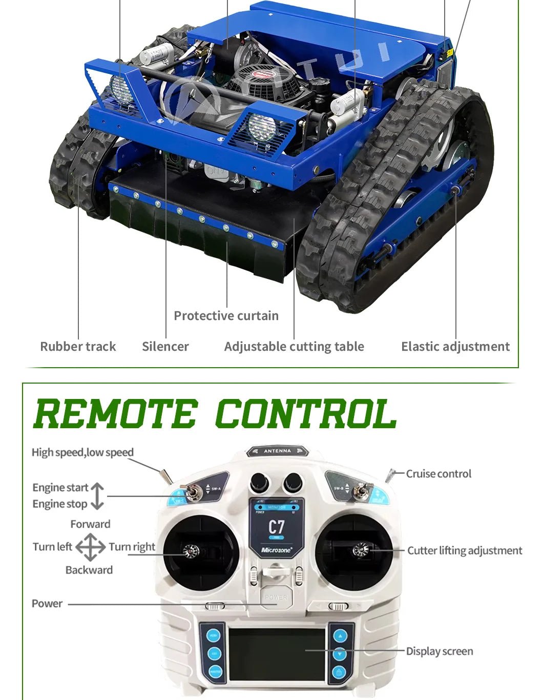 Cortador de relva personalizado, com corpo compacto e fácil de usar, ideal para projetos de jardinagem e paisagismo em pátios.