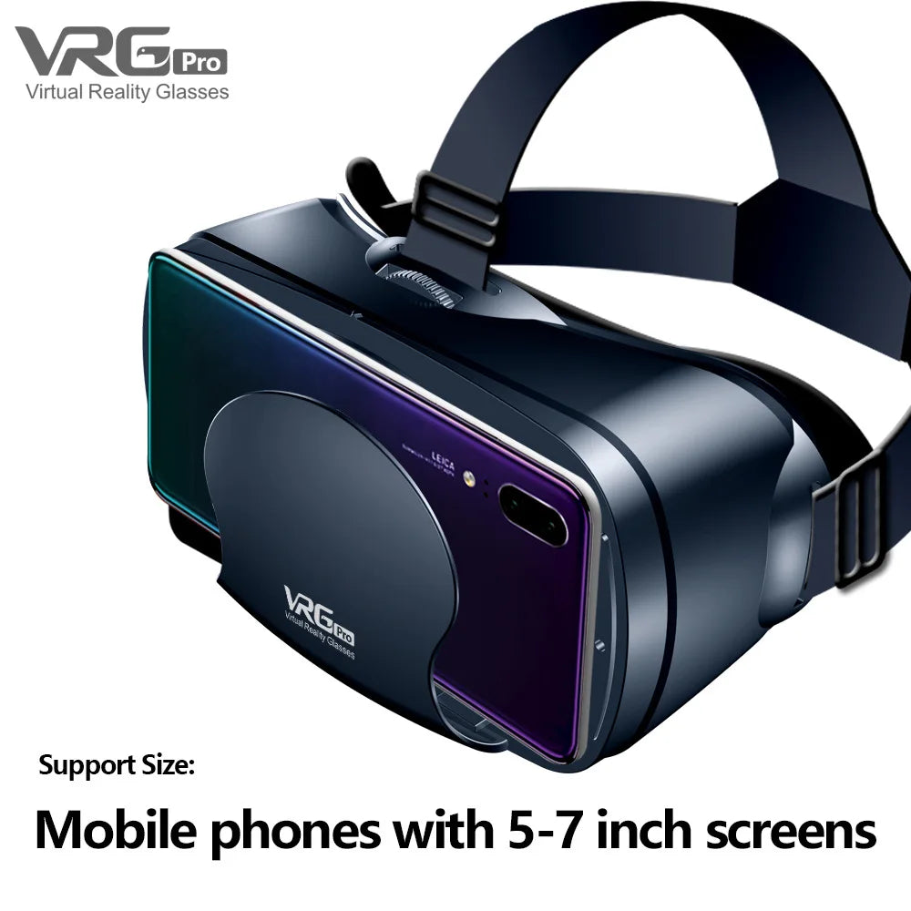 3D VR Headset Smart Glasses Virtual Reality Helmet for Smartphones Cell Phone Mobile 7 Inches Lenses Binoculars Devices Goggles