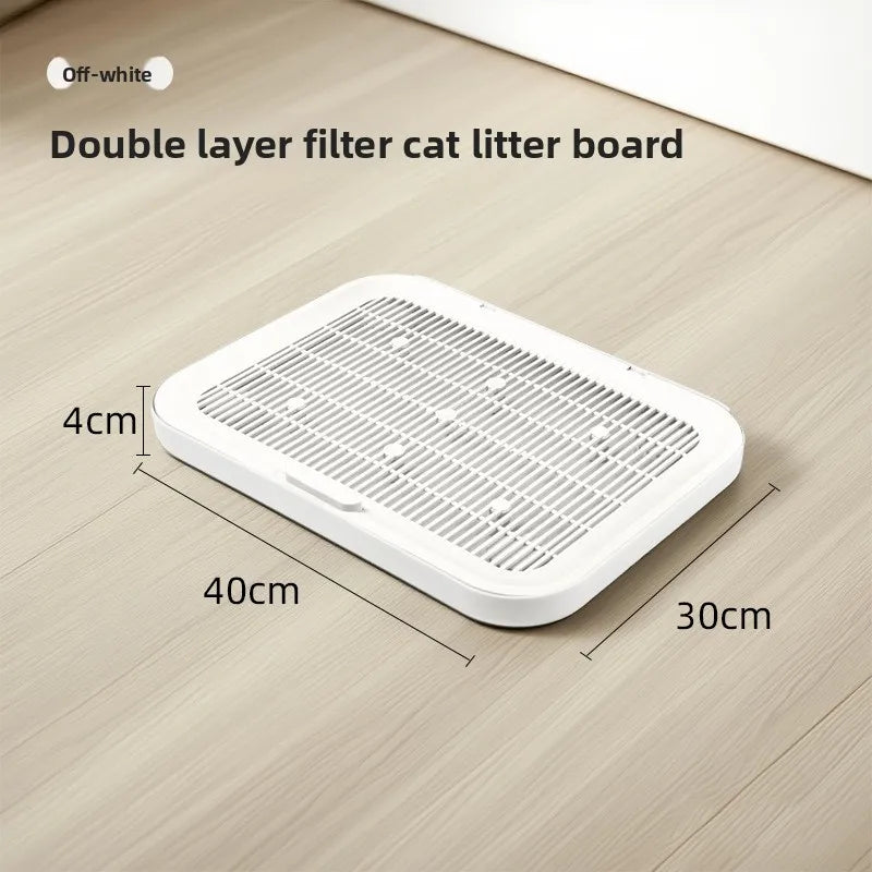 Tapete Grande para Areia de Gato, Dupla Camada, PP, Lavável, Antiderrapante, Para Proteção do Piso da Caixa de Areia, Acessórios para Animais de Estimação, Fácil de Limpar