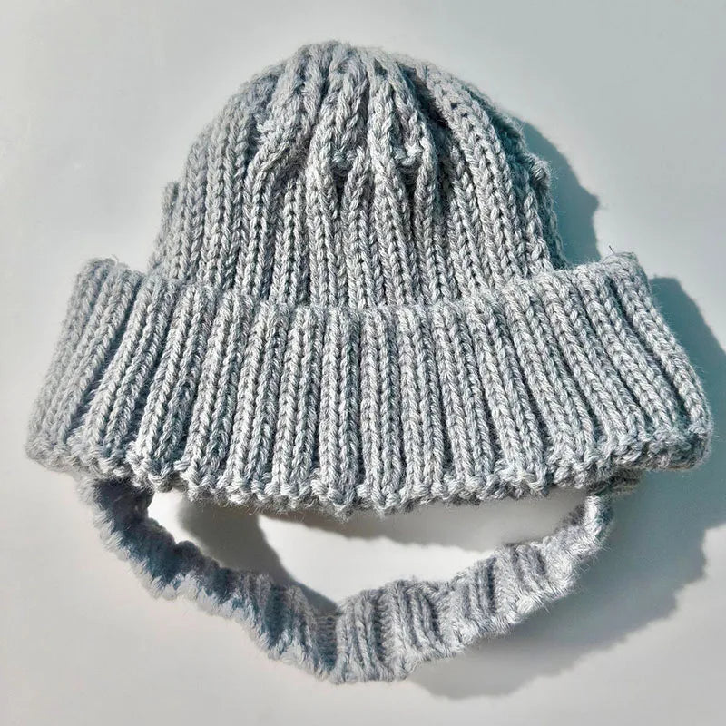 Chapéu de malha para animais de estimação, gorro vermelho quente para cachorro com buracos para orelha, chapéu festivo de inverno para animais de estimação, cães pequenos e médios, chapéu de ano novo, presente