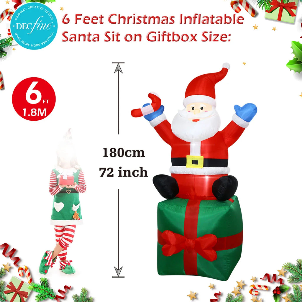 Decorações infláveis de natal-homem de gengibre, boneco de neve brilhante, boneco de neve de ramo, saco de presente boneco de neve decorações de gramado com luz LED