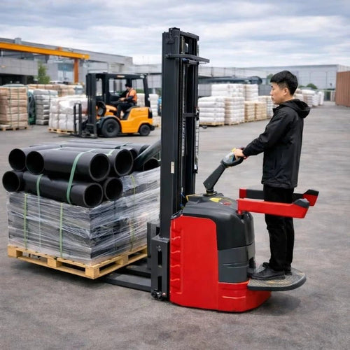 Empilhador elétrico de armazém personalizado, veículo elevador de paletes com ajuste de altura flexível para compradores de distribuição - Kasa & Pet