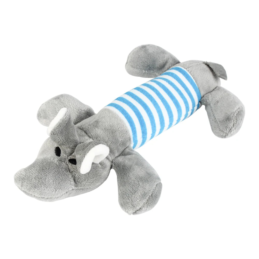 Apto para todos os animais de estimação cão gato velo brinquedos popular rangido mastigar som bonecas elefante pato porco animal de estimação engraçado brinquedos de pelúcia