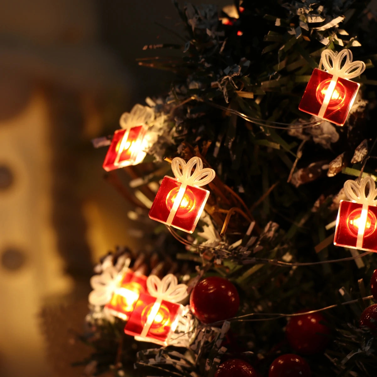 Papai noel natal led luz corda feliz natal decoração para casa 2025 enfeites de árvore de natal navidad presentes de natal ano novo