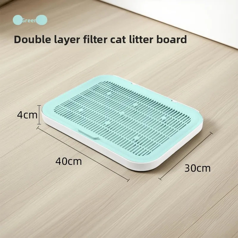 Tapete Grande para Areia de Gato, Dupla Camada, PP, Lavável, Antiderrapante, Para Proteção do Piso da Caixa de Areia, Acessórios para Animais de Estimação, Fácil de Limpar