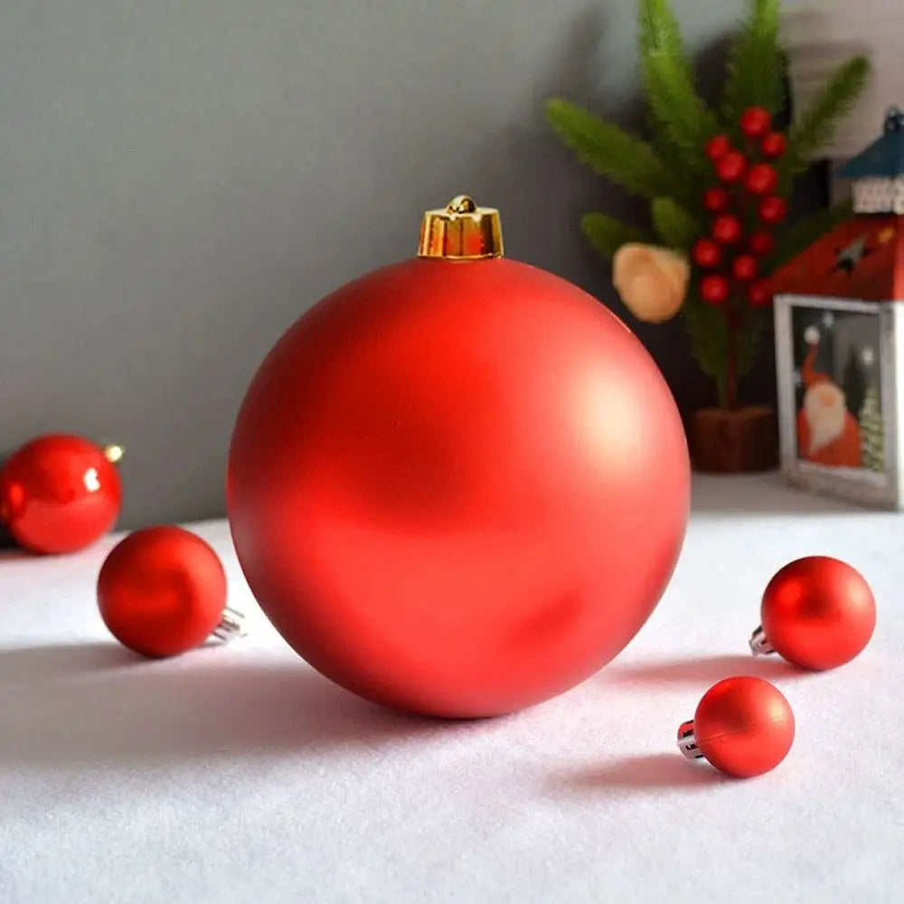 Decoração de férias 12/15/20cm bola de natal acabamento fosco formato de bola decoração de ano novo barra de bola fosca teto