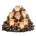Arranjos de mesa natalinos, decoração para a casa durante as festas, enfeite central natalino, luminária com luz quente, enfeite alimentado por USB para as festas.
