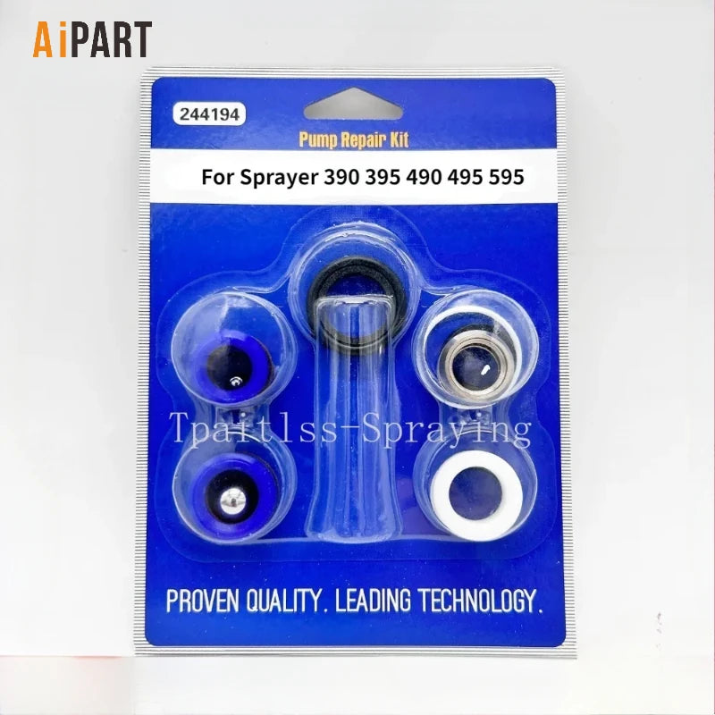 18B260 Kit de manutenção de anel de vedação de pulverização mal ventilada 244194   Junta de vedação para haste do êmbolo da bomba do filtro do pulverizador 390 395 490 495 595