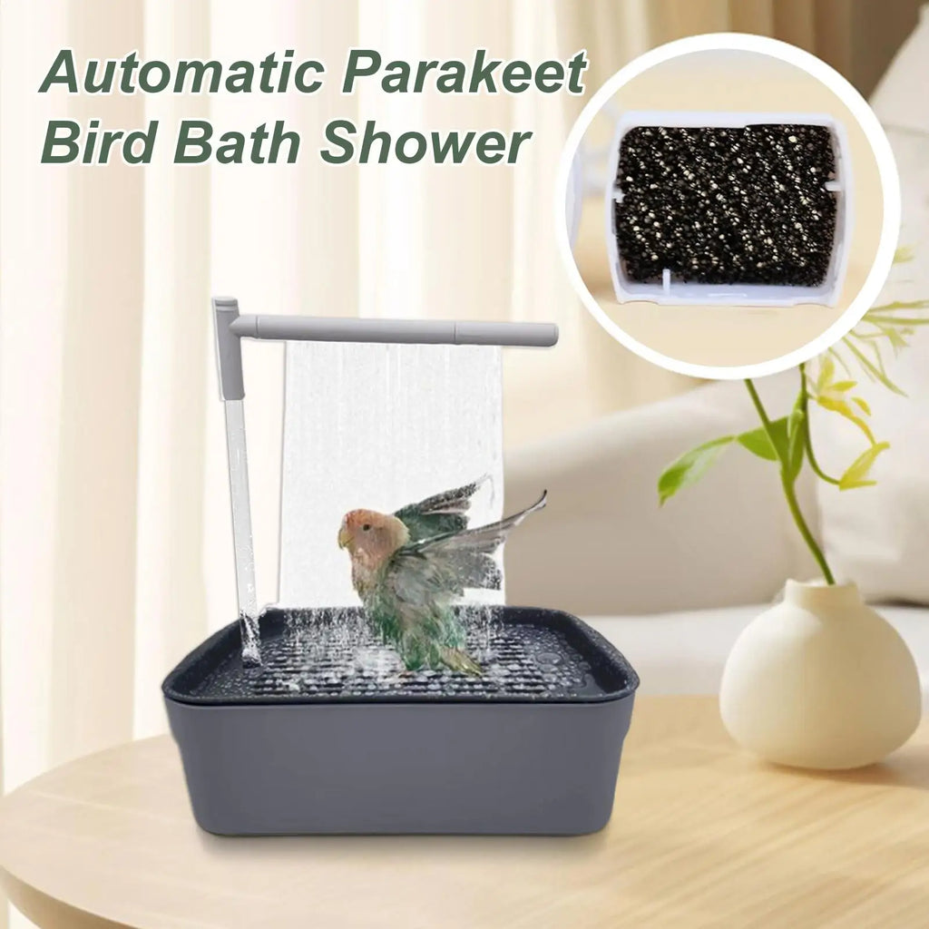 Chuveiro para Pássaros, Banheira Automática Recarregável com Torneira Circulante, Acessórios para Banho de Animais de Estimação