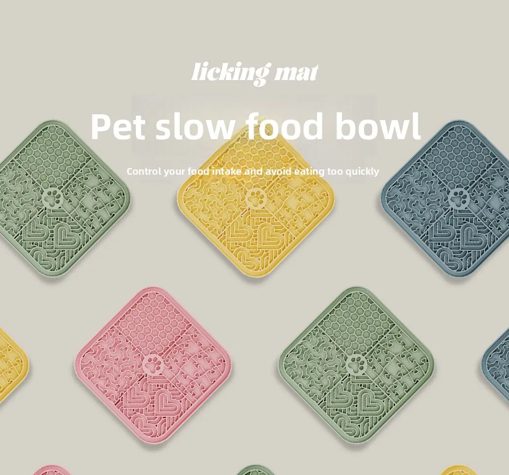 Tapete de Silicone para Lamber para Cães e Gatos, Almofada de Alimentação Lenta, Alívio da Ansiedade, Banho e Higiene, Suprimentos para Animais de Estimação