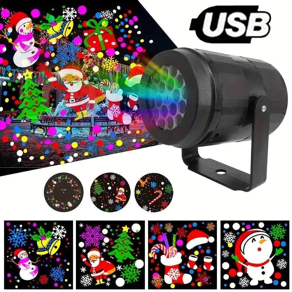 16 padrões de luzes de projetor de natal rotativa decoração de natal ao ar livre/interno projetor led para festa de férias decoração de natal
