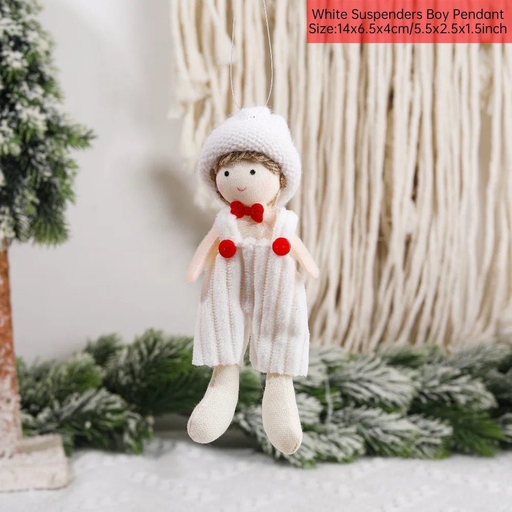 Ano novo 2024 natal anjo bonecas árvore de natal pingente ornamentos navidad 2022 decoração de natal para casa presentes natal noel deco