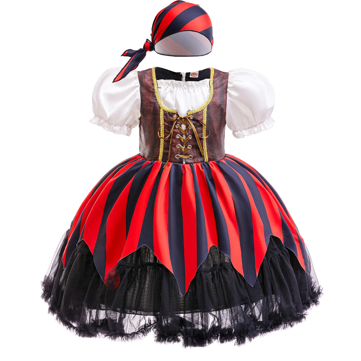 Halloween meninas vestido pirata cosplay carnaval festa pirata role play terno com lenço crianças roupas de desempenho de palco