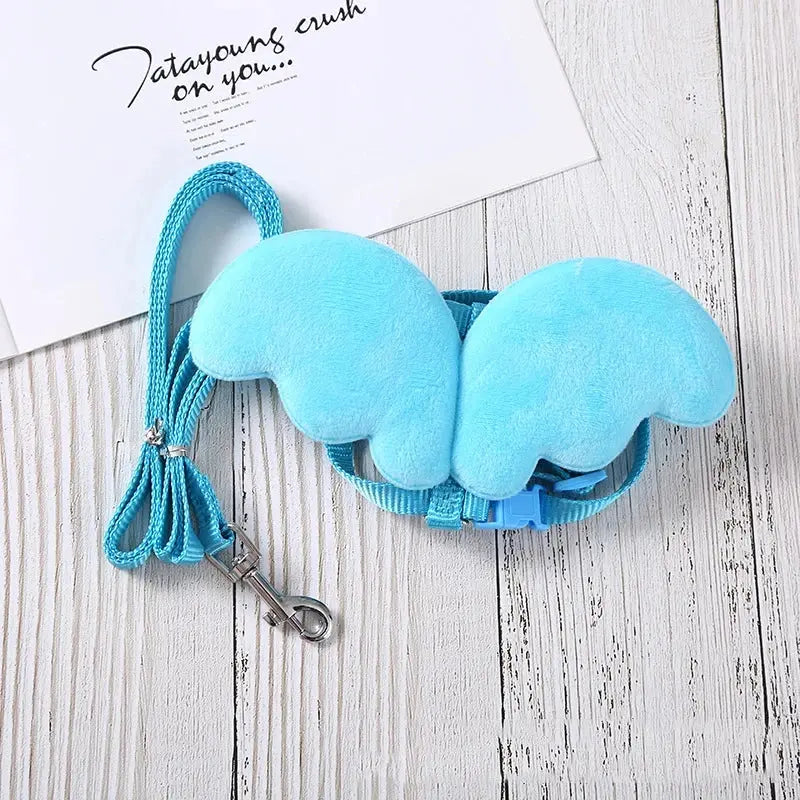 Coleira de pato com asa fofa, arnês de segurança para gato de estimação, filhote de cachorro, gatinho, corda de reboque ajustável, suprimentos para animais de estimação, animais pequenos Kasa & Pet