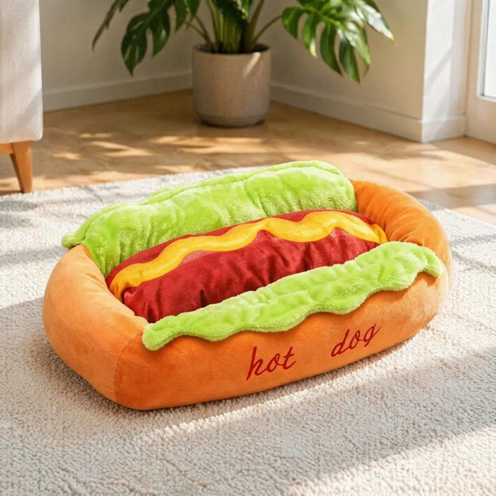 Cama para Animais de Estimação, Cama Confortável em Formato de Cachorro, Tapete para Canil, Fibra Macia, Quente, Removível, Lavável, Impermeável para Cães e Gatos