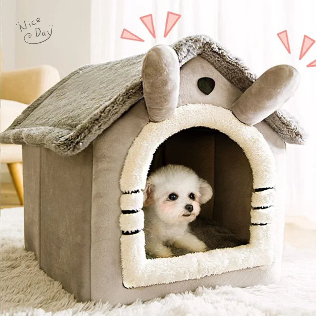 Casas dobráveis para cães e gatos pequenos e médios, colchões, produtos para animais de estimação, cestos para cachorros, canil de inverno