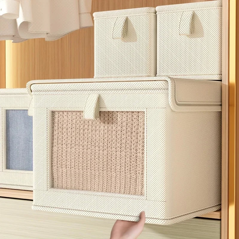 Organizadores de armazenamento de guarda-roupa visível armário gaveta caixa de armazenamento de roupas para camisetas jeans roupa interior calças organizador caixa