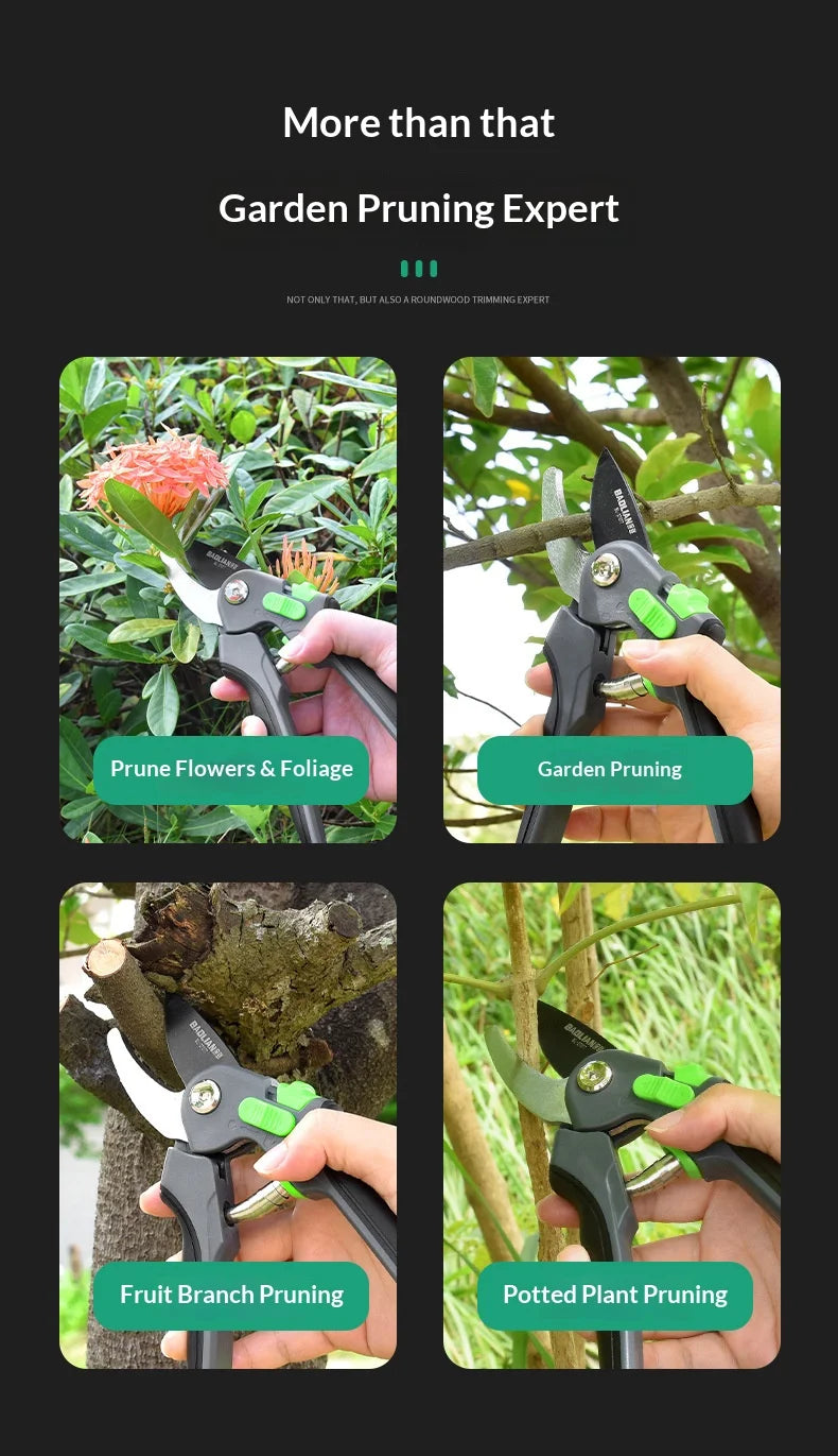 Conjunto de Ferramentas para Poda de Jardim - Tesoura de Poda para Plantas, Podador de Arbustos, Tesoura para Galhos, Tesoura de Poda para Pomar para Horticultura