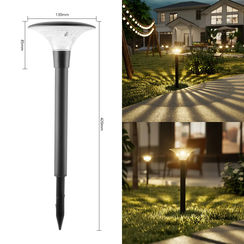 Luz Solar para Jardim, Iluminação Paisagística, Lâmpada Decorativa à Prova d'Água para Caminhos e Quintais