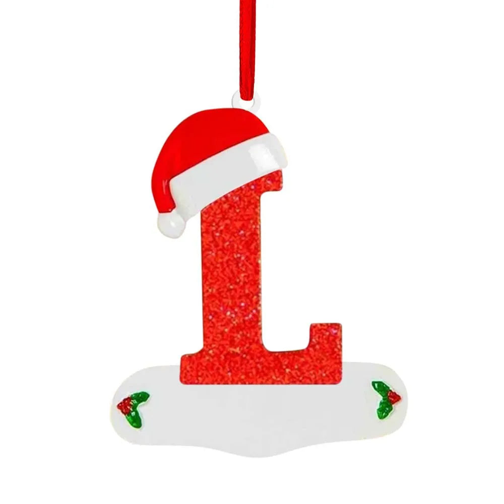 Personalize Decoração De Natal, 26 Letras, Pingente para Árvore De Natal Decor,DIY Nome Ornamento