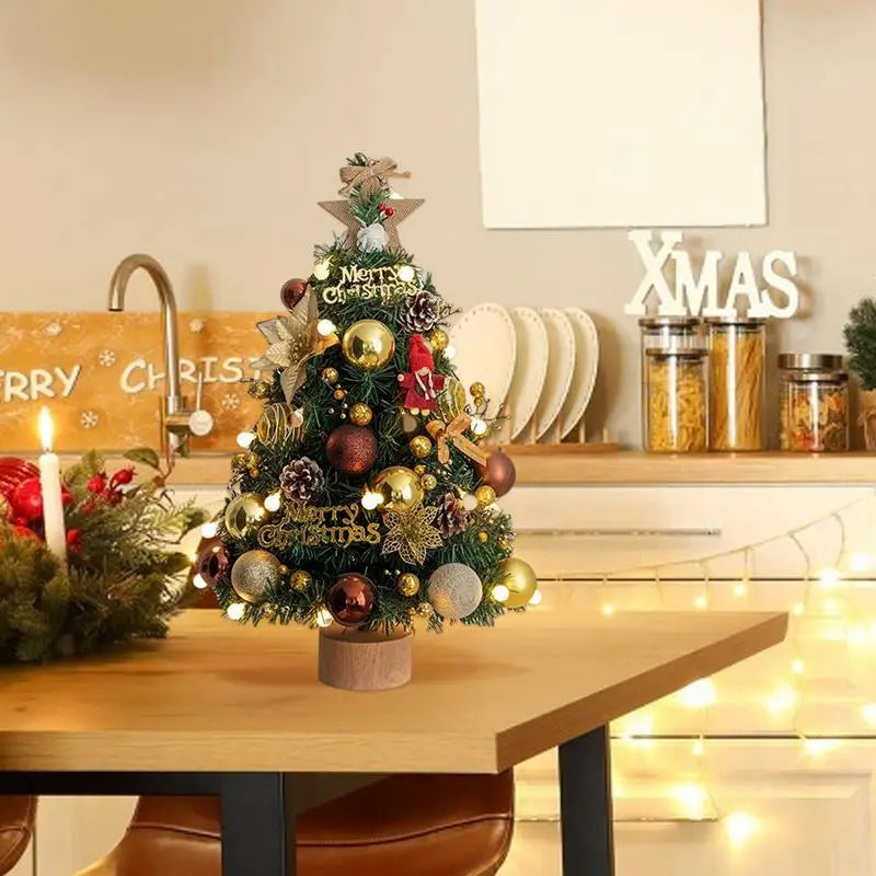 Árvore de natal artificial com luzes árvore realista com estrela árvore luzes da corda e ornamentos 17.7 Polegada árvore verde para