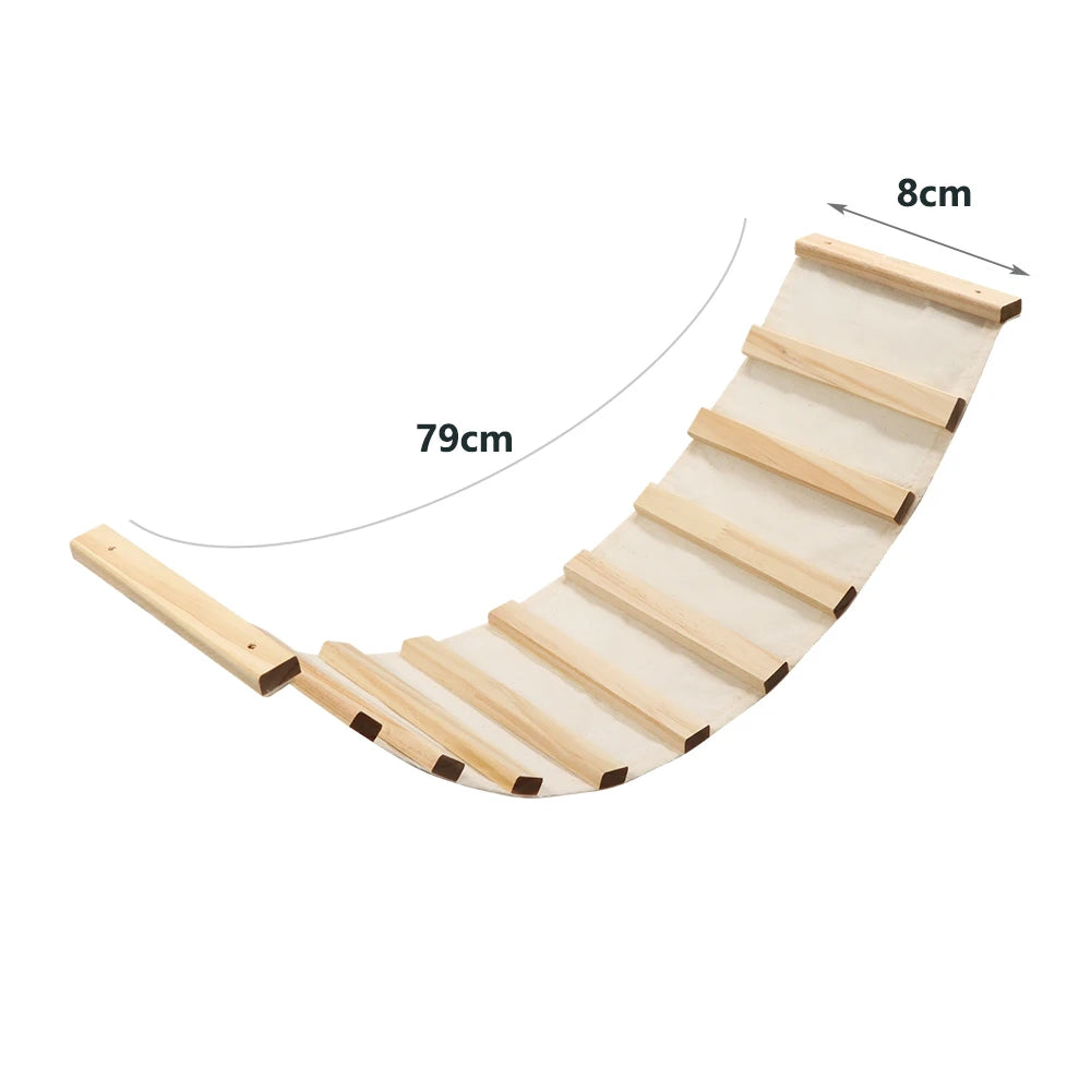1pcCat Coçar Escalada Post Wall-montado Cat Hammock Bed Pet Móveis Kitten Wall Shelf Set Cat Perch Madeira Cat Tree House