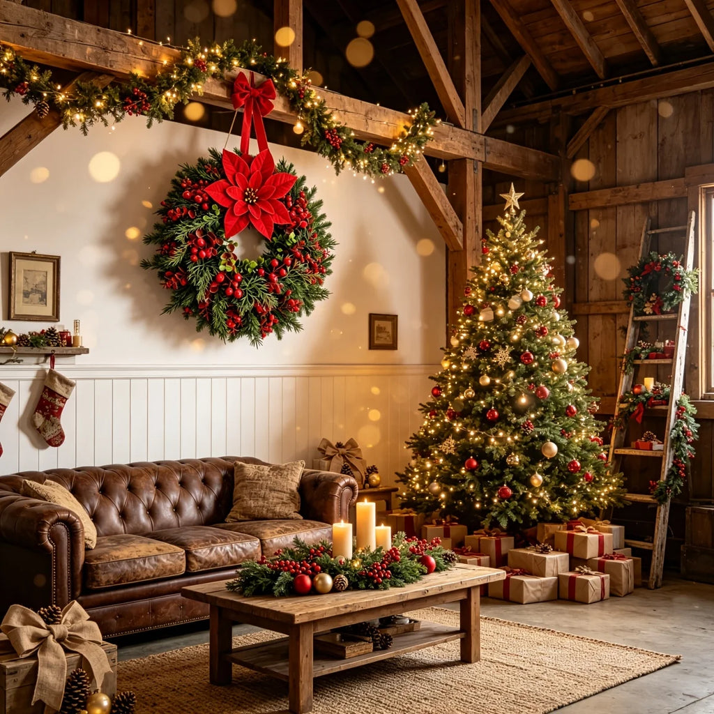 Guirlandas Decorativas de Natal de Alta Qualidade, Criadas com Ingenuidade para Criar uma Atmosfera Festiva e Cerimonial! Simula Selecionada