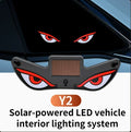 2026Solar LED Devil Eyes Windshield Warning Flashing Signal Indicator Car LED Ambient Lights with Suction Cup for Auto Window