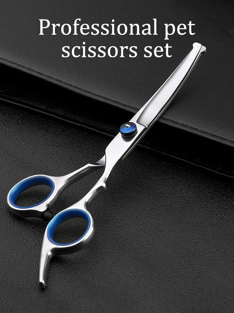 Tesoura do cabelo do cão de pelúcia, Pet Clean Grooming Tools, cabeça redonda segura, 6 ", 1Pc