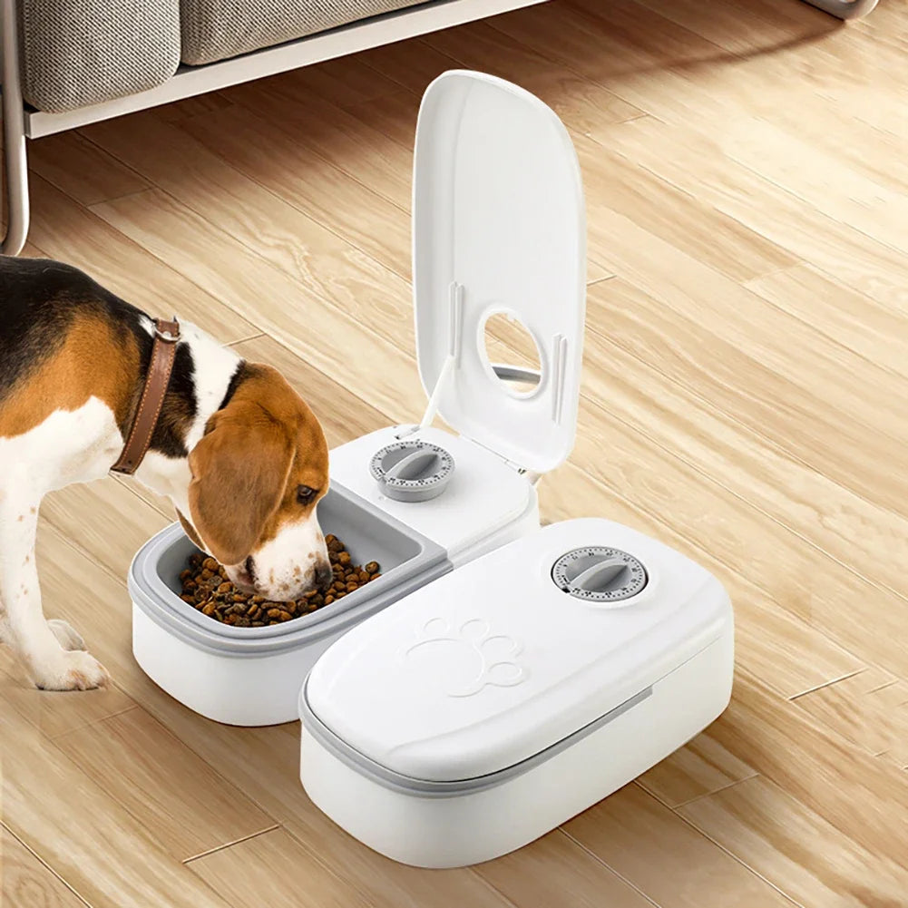 Alimentador automático para gatos, dispensador cronometrado de comida para animais de estimação para alimentos secos e molhados, 48 horas cronometradas, alimentador inteligente para gatos, cães, produtos para animais de e