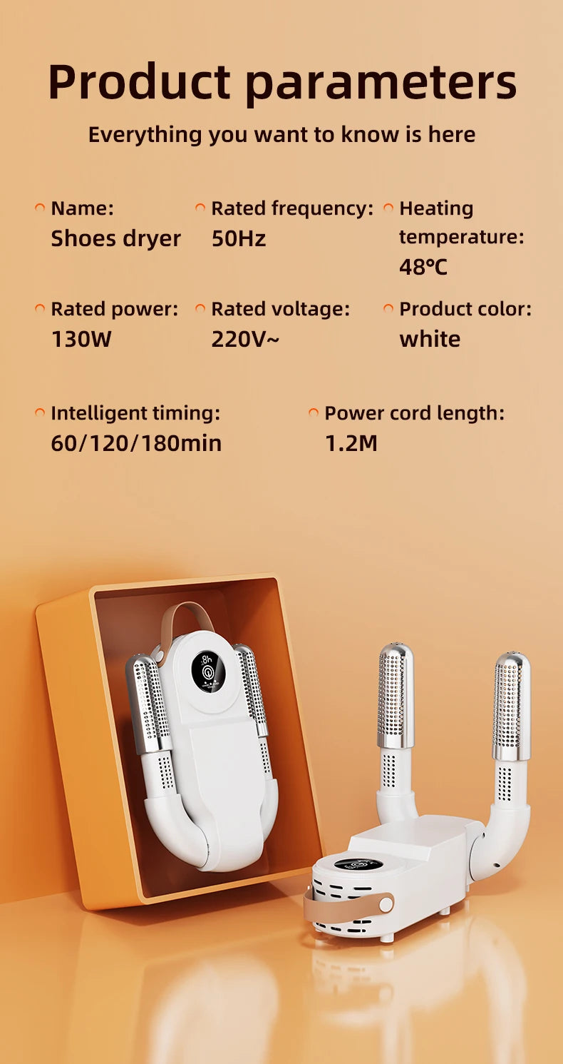 HOMEFISH Secador de sapatos elétrico estilo coreano 220V - Aquecedor de calçados para desodorização e esterilização de aparelhos para uso doméstico