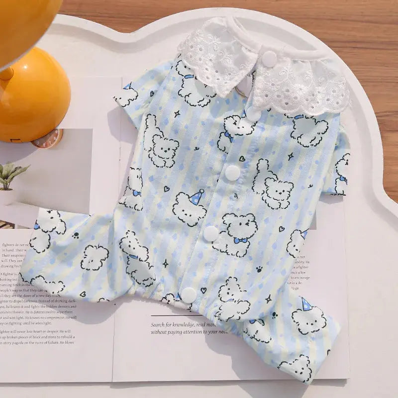 Camiseta de Primavera para Animais de Estimação, Roupa de Uma Peça para Cães, Colete para Atividades ao Ar Livre, Pijama para Cães Pequenos Kasa & Pet