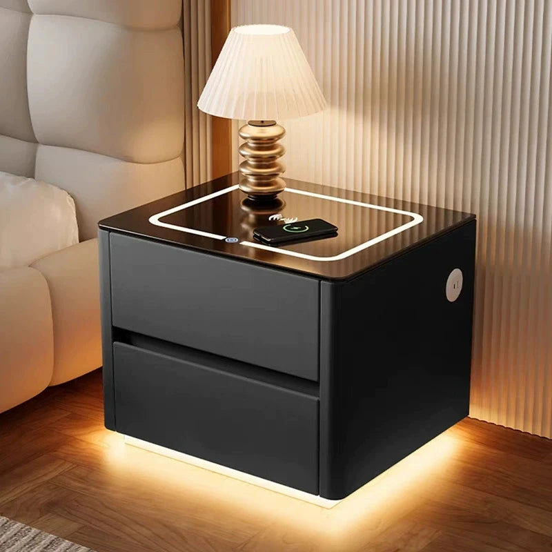 Mesa de Cabeceira Inteligente com Armazenamento para Quarto - Móveis para Casa